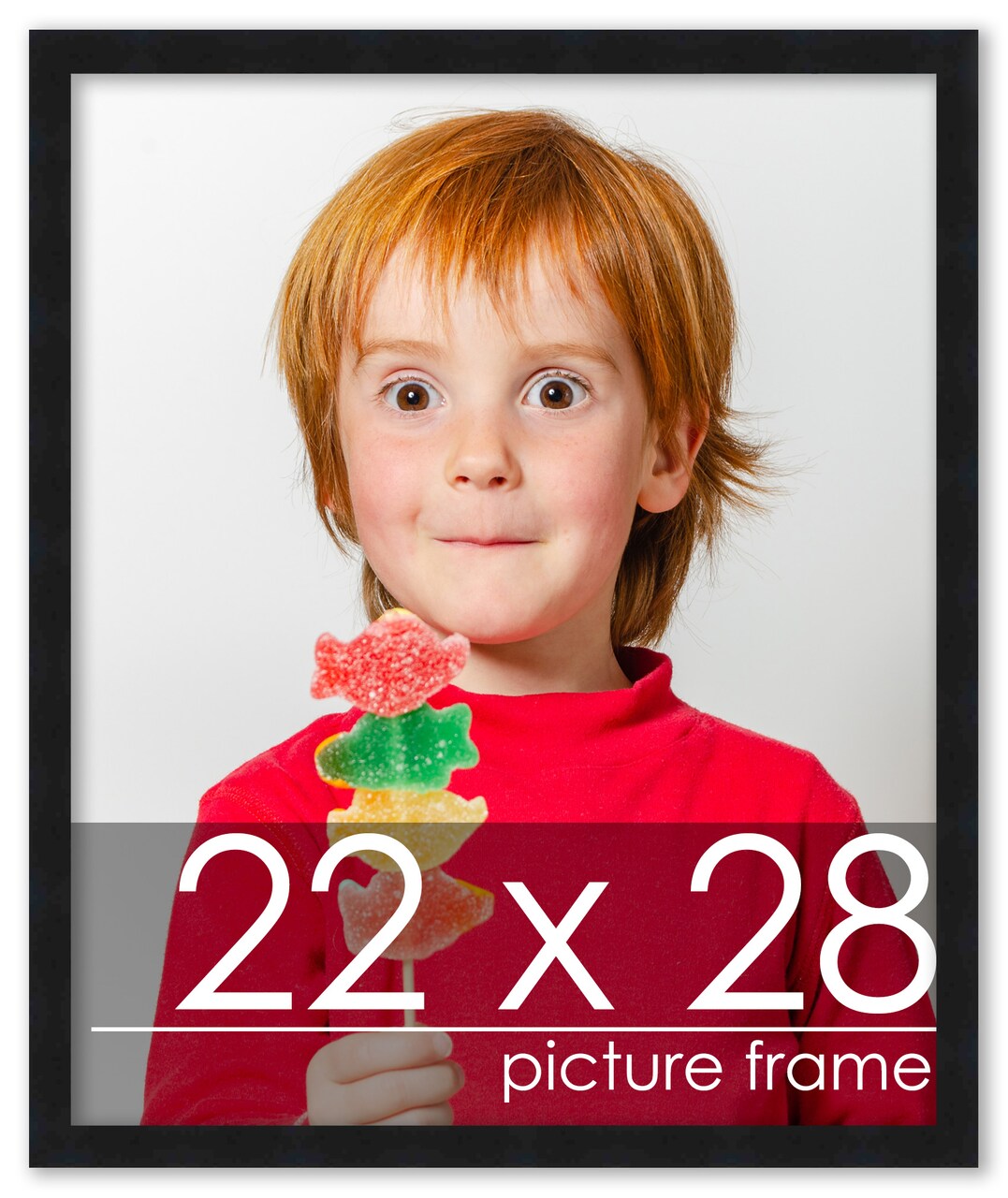 Minimalist Black Picture Frame - UV Acrylic, Foam Board Backing, Hanging Hardware